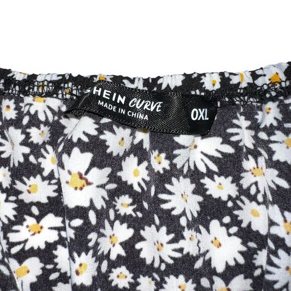 Shein Womens Strapless Sundress Mini Length Sunflower Print Pullover Size 0X - Picture 6 of 9